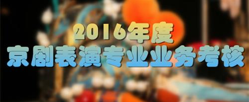 骚逼被操爆国家京剧院2016年度京剧表演专业业务考...